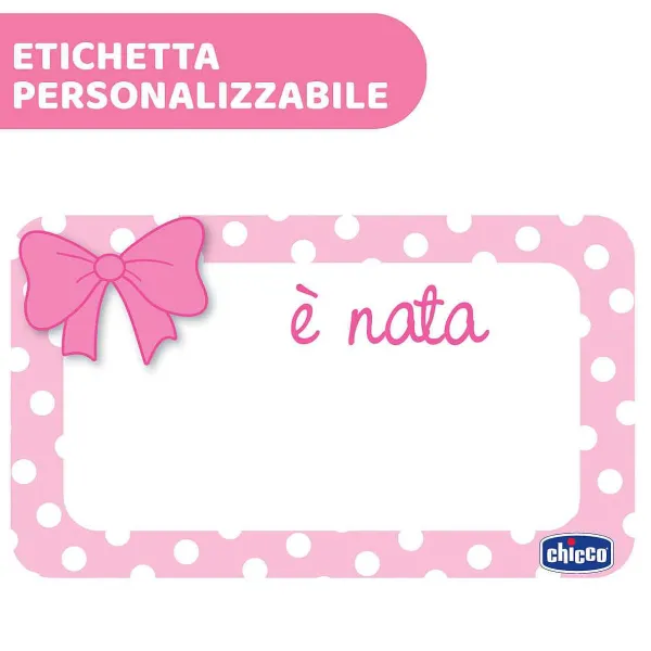 Fiocco Nascita | Chicco Annuncio Nascita - Fiocco Rosa