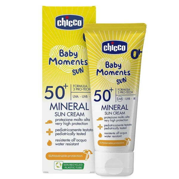 Protezione Estate | Chicco Baby Moments Sun - Crema Solare Mineral 75Ml