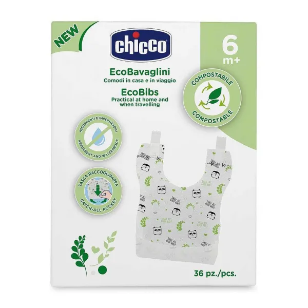 Bavaglini | Chicco Bavaglini Monouso Compostabili 36Pz