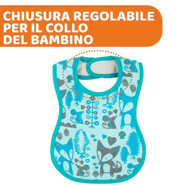 Bavaglini | Chicco Bavaglini Pappa 6M+ 3Pz Light Blue