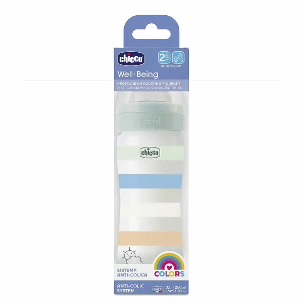 Biberon | Chicco Biberon Benessere 250Ml Flusso Medio In Plastica Bianco