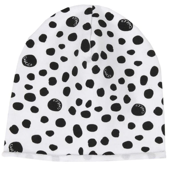 Cappelli, Guanti E Sciarpe | Chicco Cappellino Di Felpa Con Fantasia All Over Bianco E Nero