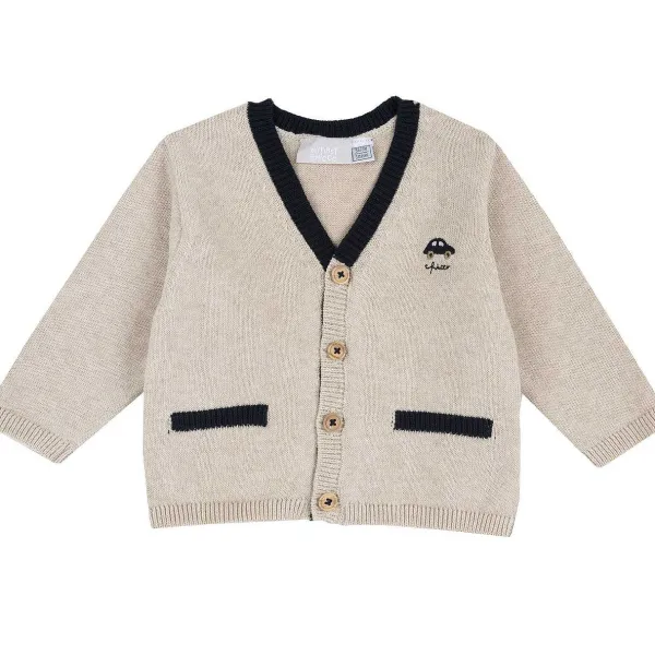 Cardigan | Chicco Cardigan Di Tricot Con Macchinina