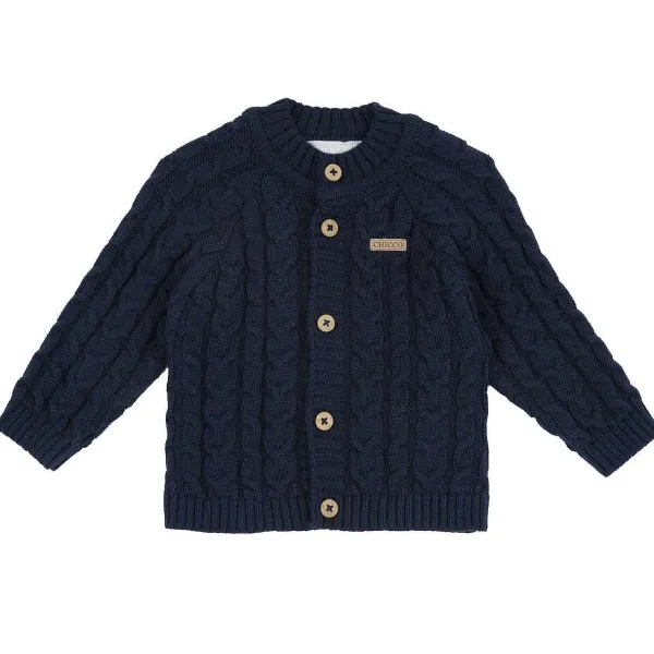 Cardigan | Chicco Cardigan In Maglia Blu Scuro