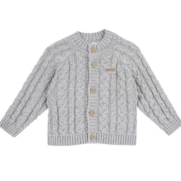 Cardigan | Chicco Cardigan In Maglia Grigio Medio