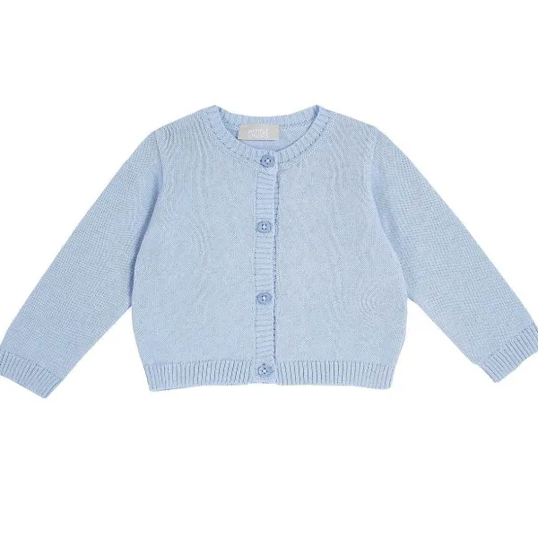 Cardigan | Chicco Cardigan In Maglia Azzurro Chiaro