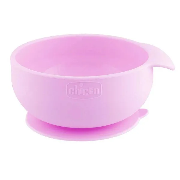 Piatti E Posate | Chicco Ciotola In Silicone Rosa