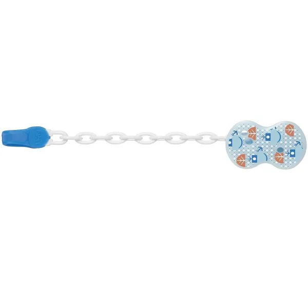 Catenelle E Portasucchietti | Chicco Clip Con Catenella Blue