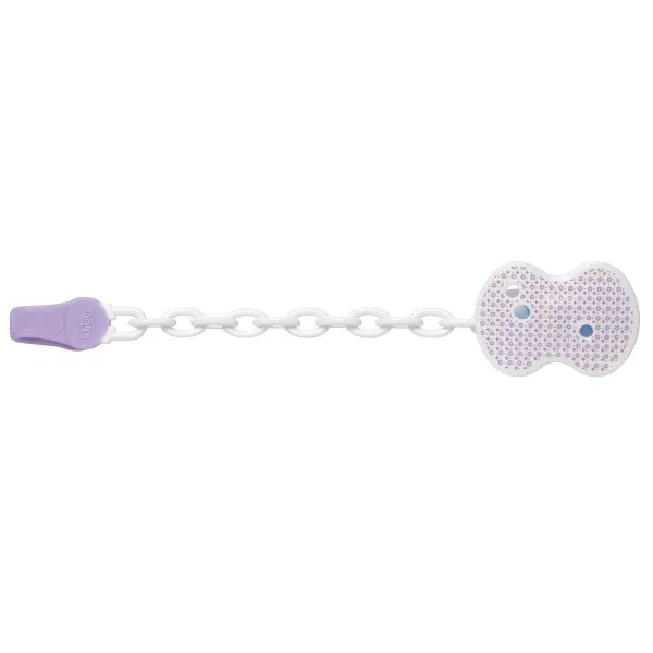 Catenelle E Portasucchietti | Chicco Clip Con Catenella Violet