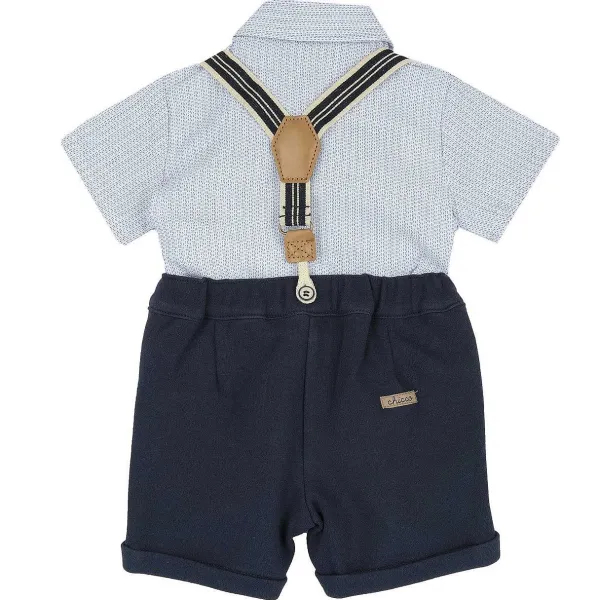 Completi | Chicco Completo Camicia E Pantaloni Corti Con Bretelle