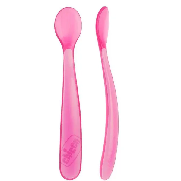 Piatti E Posate | Chicco Cucchiaio In Morbido Silicone 6M+ Rosa