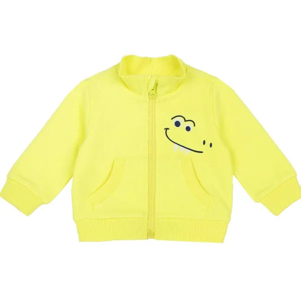 Cardigan | Chicco Felpa Con Zip Giallo Chiaro