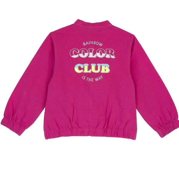 Cardigan | Chicco Felpa Con Zip Rosa Scuro