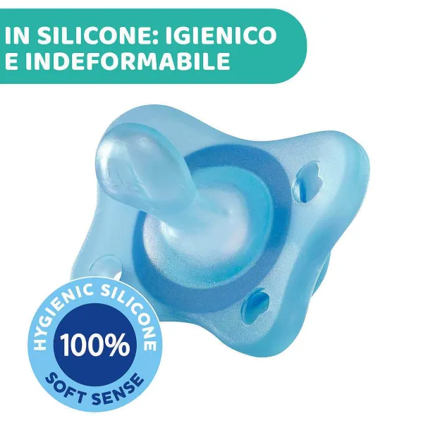 Succhietti Physioforma | Chicco Gommotto Physioforma® Soft 2-6M (2 Pcs) Azzurro