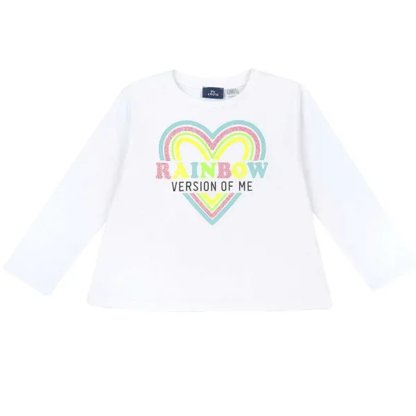 T-Shirt | Chicco Maglietta Con Cuore Arcobaleno