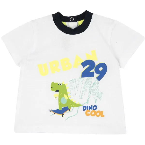 T-Shirt | Chicco Maglietta Con Draghetto Bianco