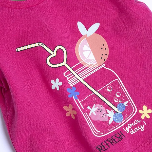 T-Shirt | Chicco Maglietta Fuxia Con Volants