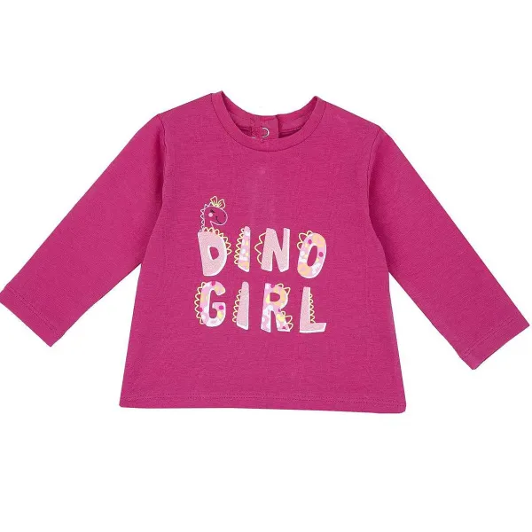 T-Shirt | Chicco Maglietta Fuxia Manica Lunga Rosa Scuro