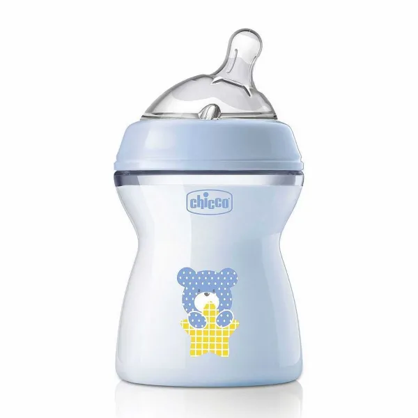 Biberon | Chicco Naturalfeeling Biberon 2M+ 250Ml Flusso Medio Azzurro