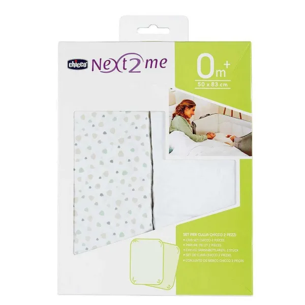 Lenzuola E Copertine | Chicco Next2Me Lenzuola - Set 2Pz Panda