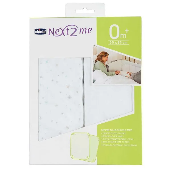 Lenzuola E Copertine | Chicco Next2Me Lenzuola - Set 2Pz Grey Fox