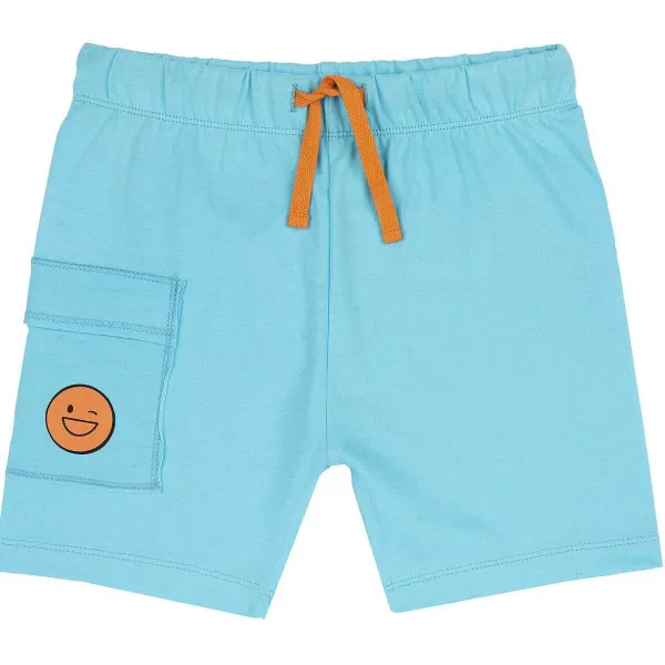 Pantaloni | Chicco Pantaloni Corti Tinta Unita Azzurro Medio