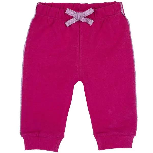 Pantaloni | Chicco Pantaloni Di Felpa Con Fiocco Rosa Scuro