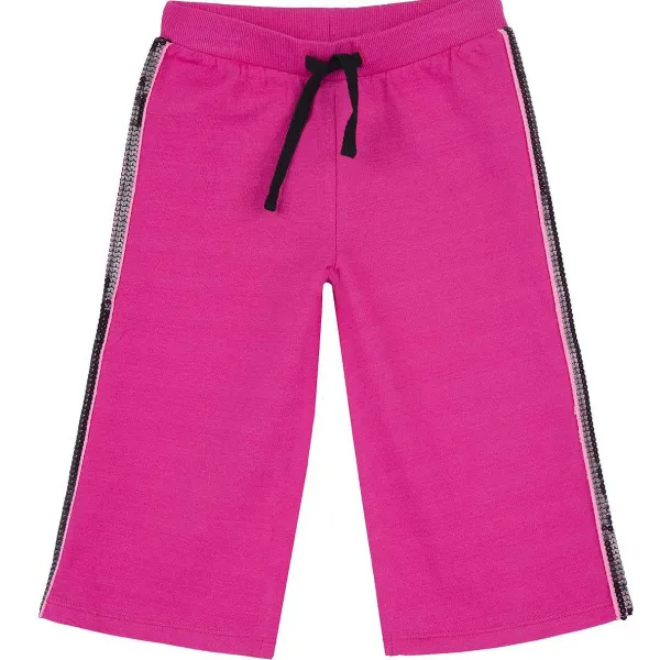 Pantaloni | Chicco Pantaloni In Felpa Con Bande Laterali Rosa Scuro