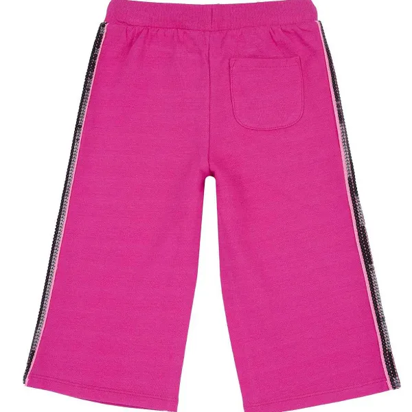 Pantaloni | Chicco Pantaloni In Felpa Con Bande Laterali Rosa Scuro