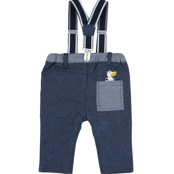 Pantaloni | Chicco Pantaloni Lunghi In Cotone Con Bretelle