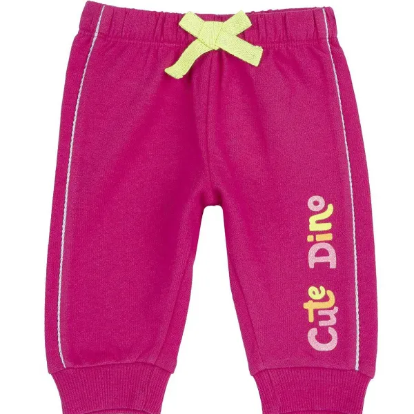 Pantaloni | Chicco Pantaloni Lunghi In Felpa Rosa Scuro