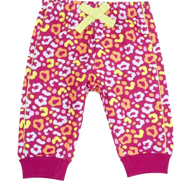 Pantaloni | Chicco Pantaloni Lunghi In Felpa Fantasia Rosa Scuro