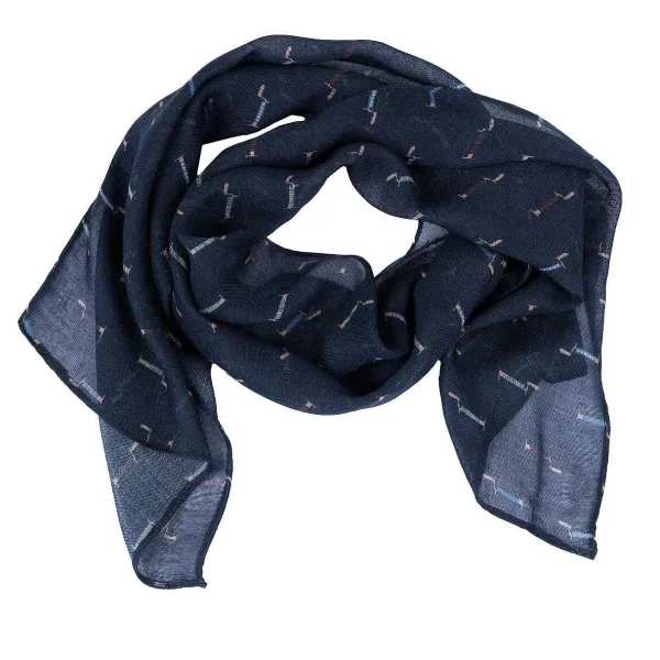 Cappelli, Guanti E Sciarpe | Chicco Pashmina Fantasia Bassotti Blu Scuro