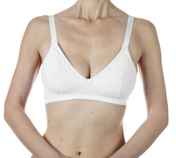 Reggiseni Allattamento | Chicco Reggiseno Allattamento In Cotone Bianco