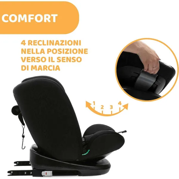 Seggiolini Auto Bimbi Piccoli (Dai 15 Mesi) | Chicco Seggiolino Auto Mokita (76-150 Cm) Black