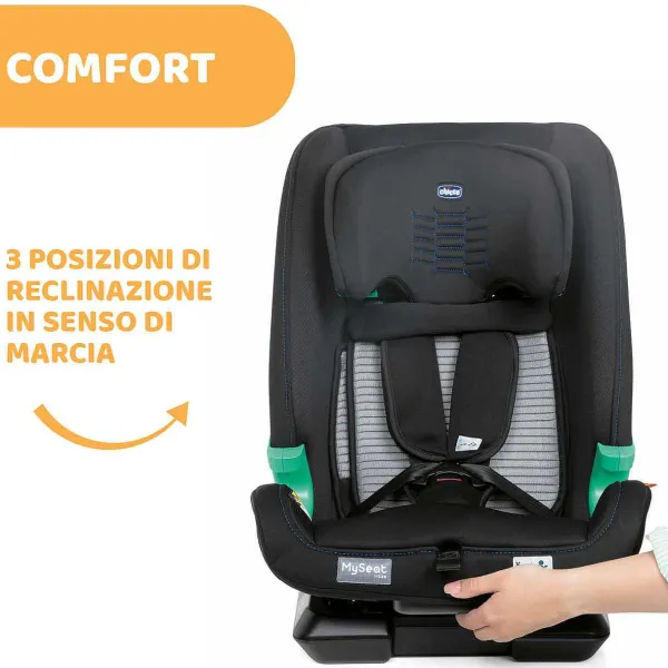 Seggiolini Auto Bimbi Piccoli (Dai 15 Mesi) | Chicco Seggiolino Auto Myseat Air Zip&Wash (76-150 Cm)