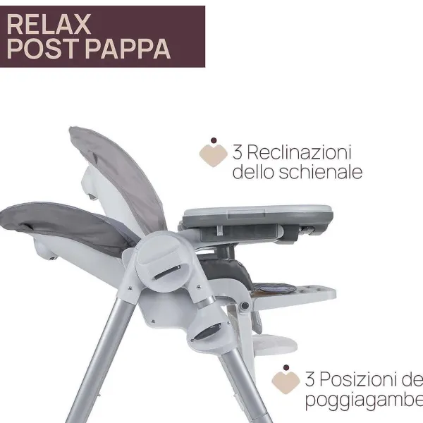 Seggioloni | Chicco Seggiolone Polly Easy Grey Melange