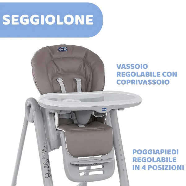 Seggioloni | Chicco Seggiolone Polly Magic Relax Cocoa