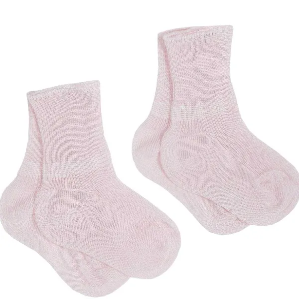 Calze E Collant | Chicco Set 2 Calzini Di Cotone Rosa Chiaro