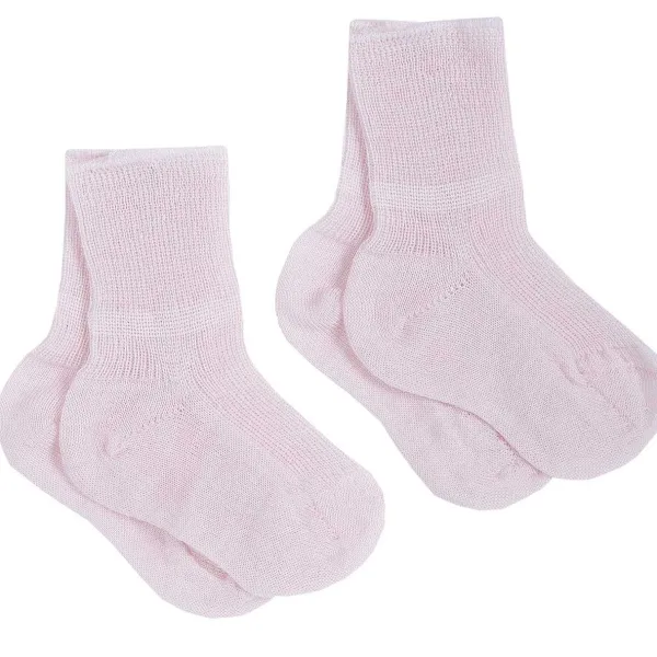 Calze E Collant | Chicco Set 2 Calzini Di Cotone Rosa Chiaro