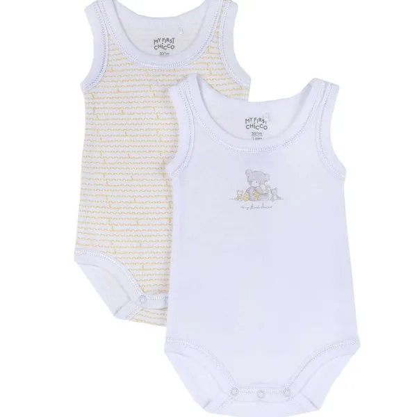 Body | Chicco Set Body Intimo Bianco E Giallo