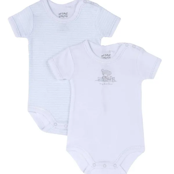 Body | Chicco Set Body Intimo Bianco E Azzurro