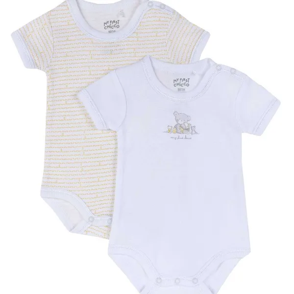 Body | Chicco Set Body Intimo Bianco E Giallo