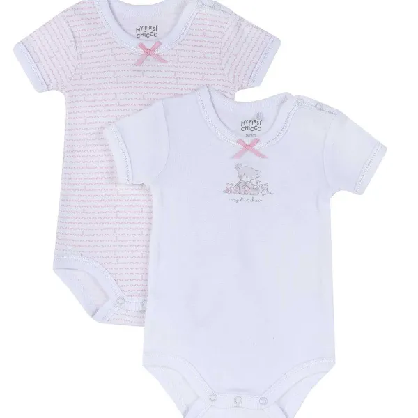 Body | Chicco Set Body Intimo Bianco E Rosa