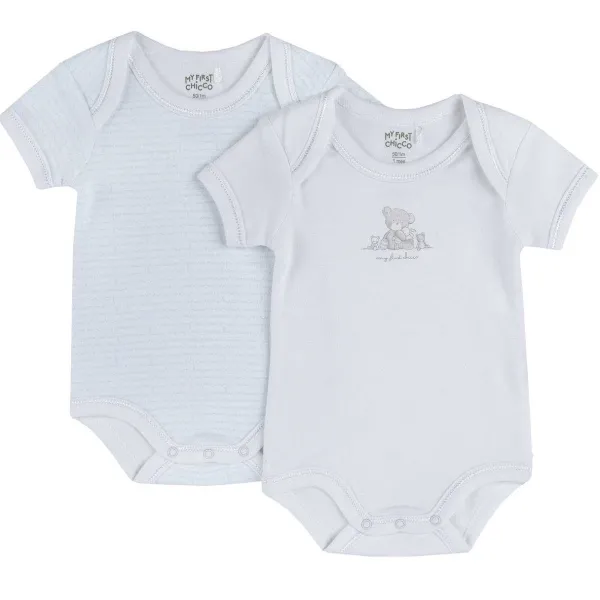 Body | Chicco Set Body Intimo Bianco E Azzurro