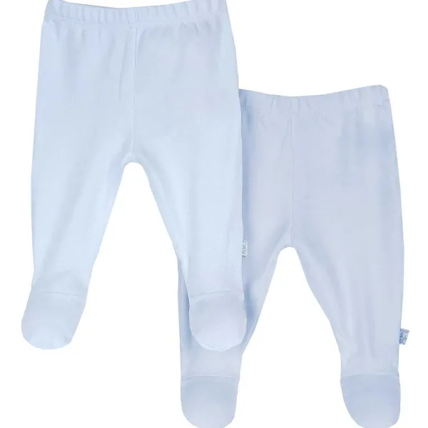 Tutine | Chicco Set Pantaloni Con Piedini Azzurro Chiaro