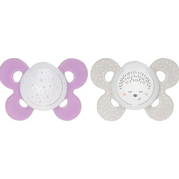 Succhietti Physioforma | Chicco Succhietto Physioforma® Comfort 16-36M (2 Pcs) Silicone Hedgehog And Stars