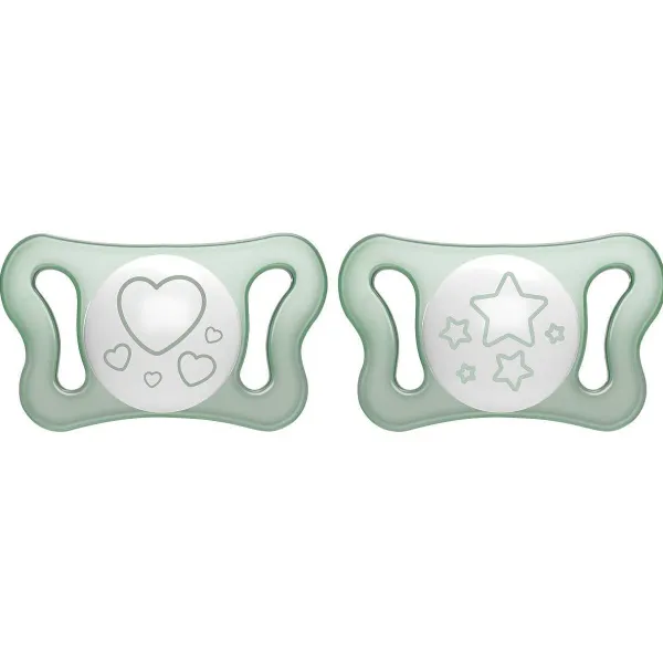 Succhietti Physioforma | Chicco Succhietto Physioforma® Micr 0-2M (2 Pcs) Cuori- Stelle