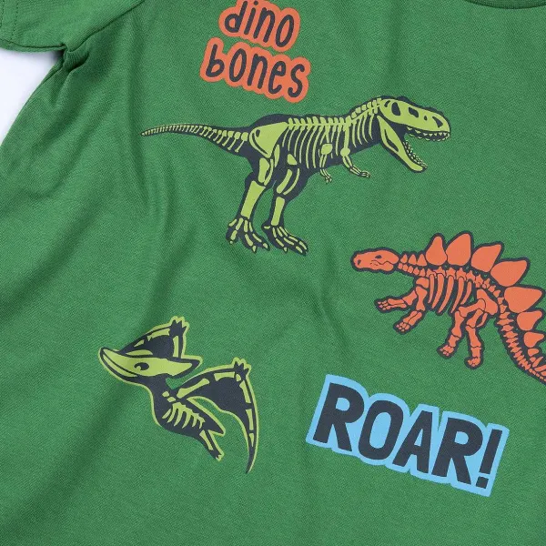 T-Shirt | Chicco T-Shirt Con Dinosauri Verde Medio