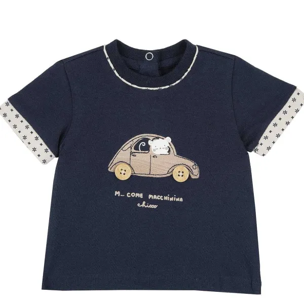 T-Shirt | Chicco T-Shirt Con Dolce Stampa Blu Scuro